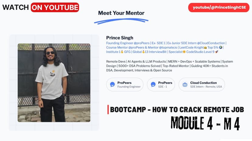 How To Crack Remote Job - MODULE M4 | Bootcamp Series | 1.5x Watch